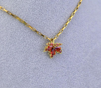 Red Maple Leaf Autumn Necklace