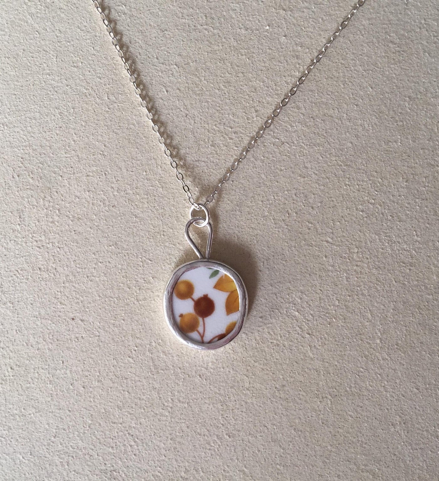 Handmade Sterling Silver Autumn Necklace
