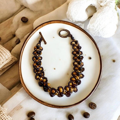 Metallic Beaded Bracelet