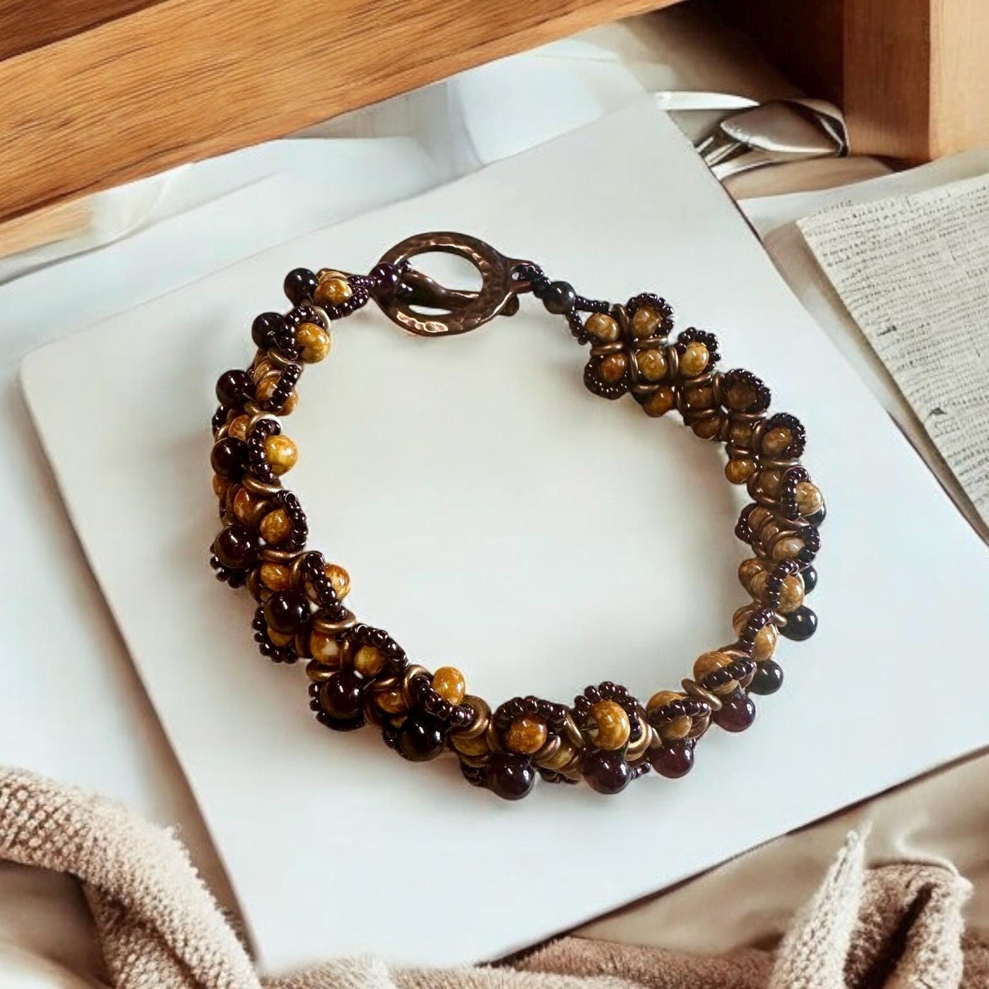 Metallic Beaded Bracelet