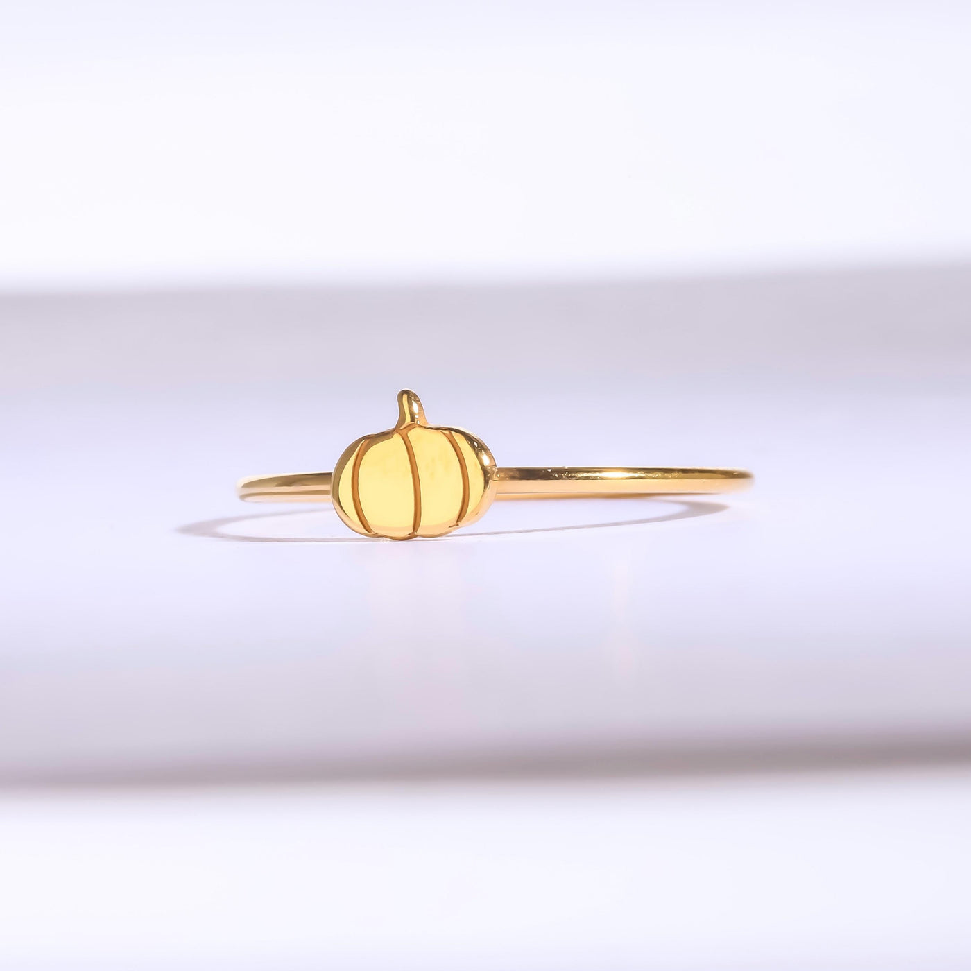 24k Gold Filled Pumpkin Ring Dainty Fall Jewelry