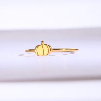 24k Gold Filled Pumpkin Ring Dainty Fall Jewelry