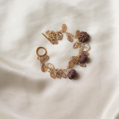 Stainless Steel Pumpkin Leaf Bracelet