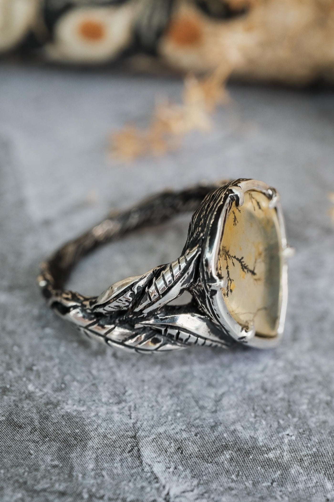 Sonora Dendritic Agate Silver Ring