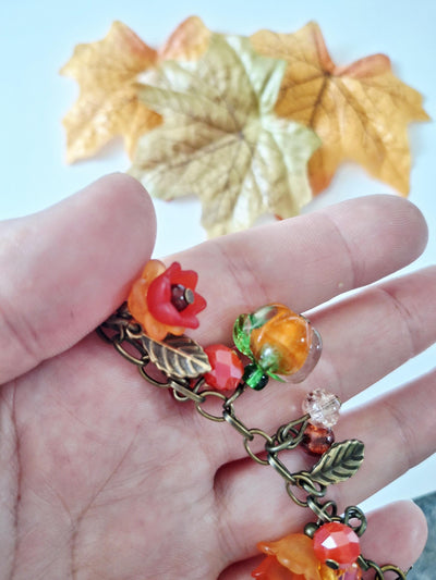 Bronze Leaves Charm Bracelet