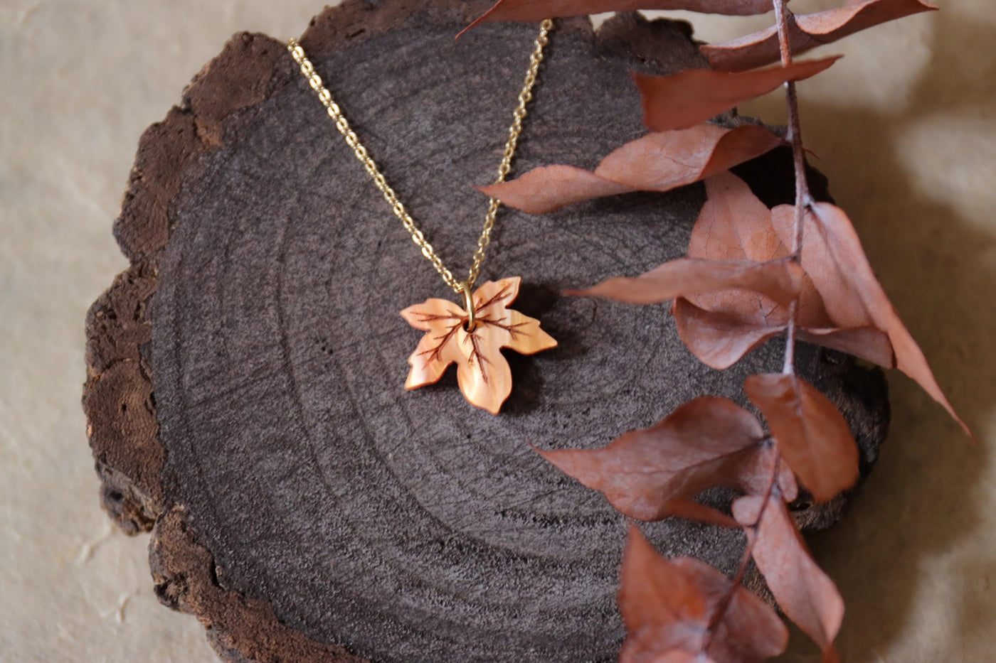 Maple Leaf Charm Necklace