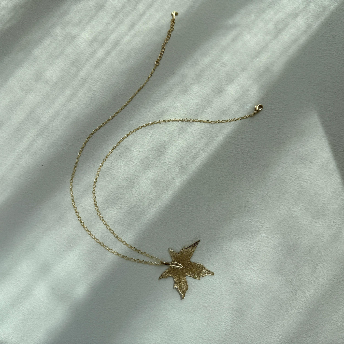 Real Maple Leaf Plated Necklace