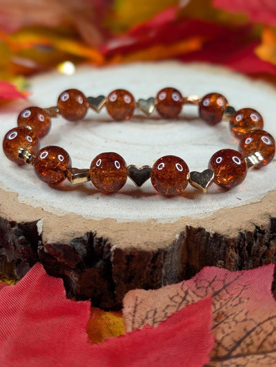 Stretchy Beaded Heart Bracelet