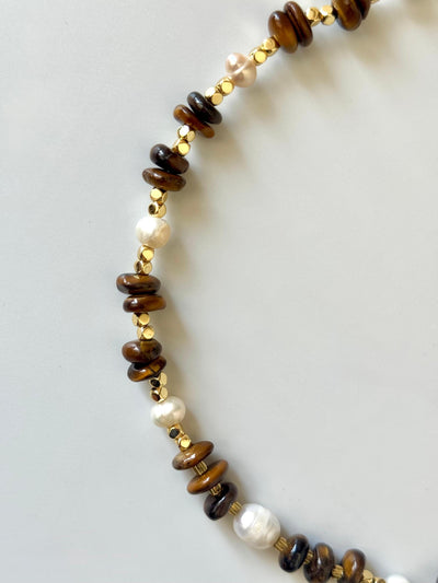Tiger's Eye Natural Stone Necklace