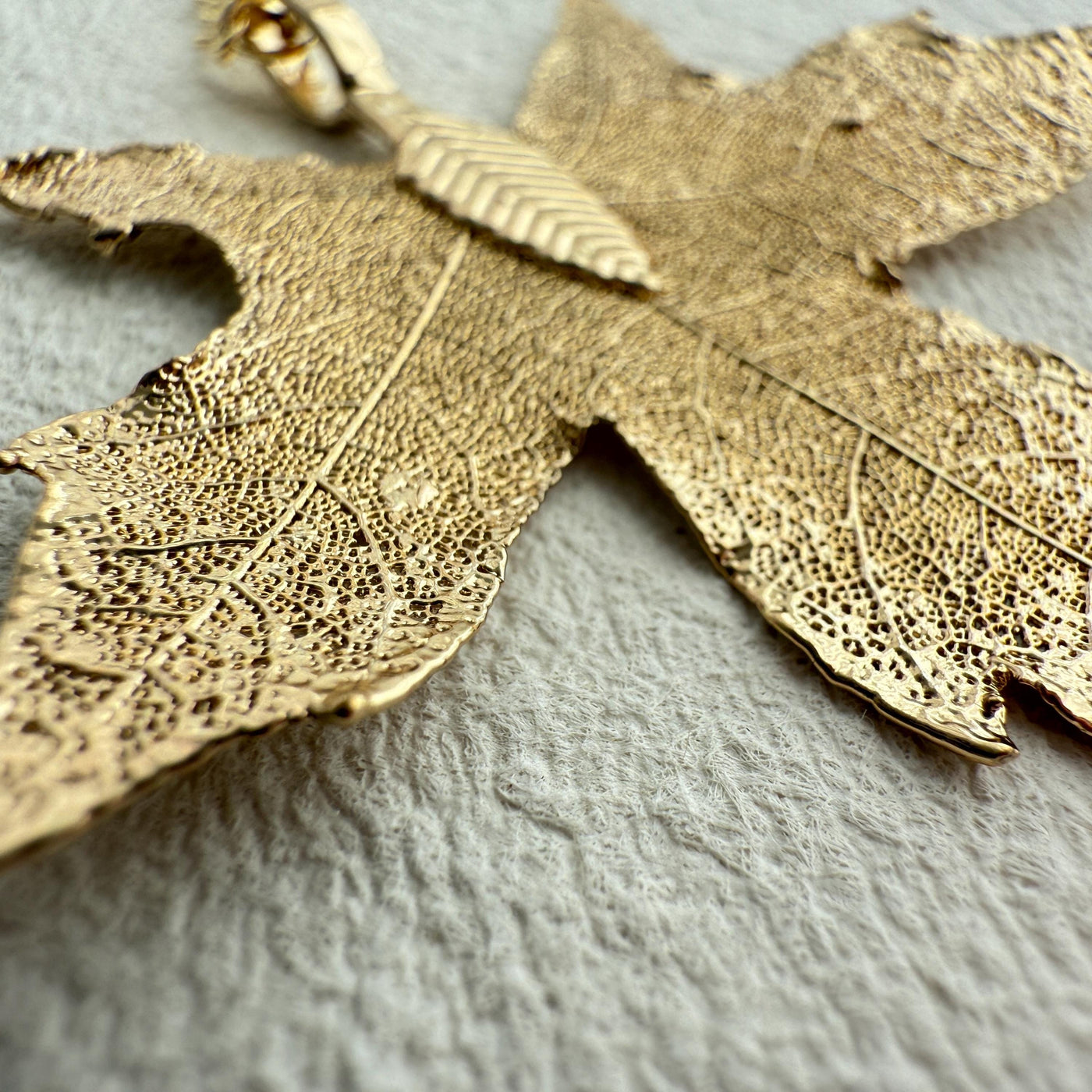 Real Maple Leaf Plated Necklace
