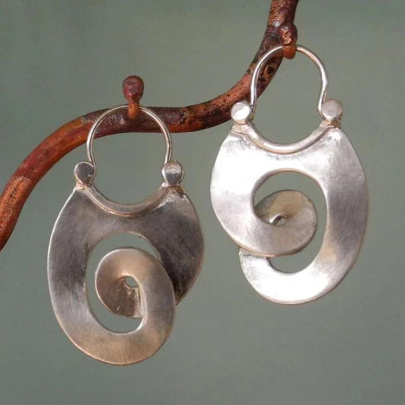 Exclusive Silver Spiral Earrings