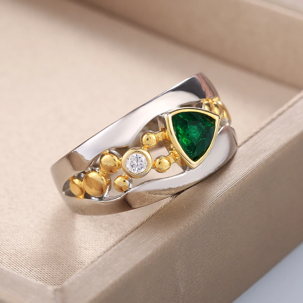 Timeless Green Crystal Vintage Ring