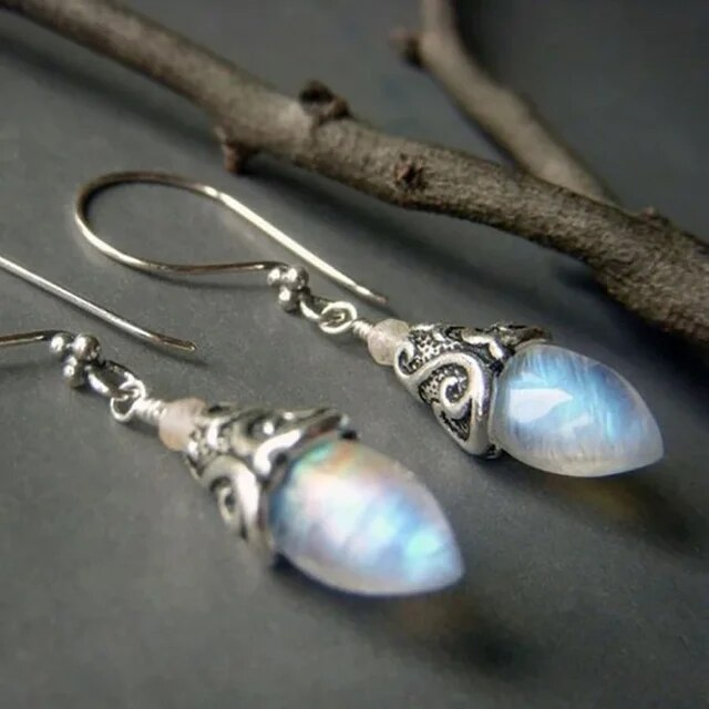 Evelin Moon Stone Earrings