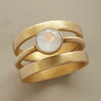 Radiance Polished Moonstone Ring