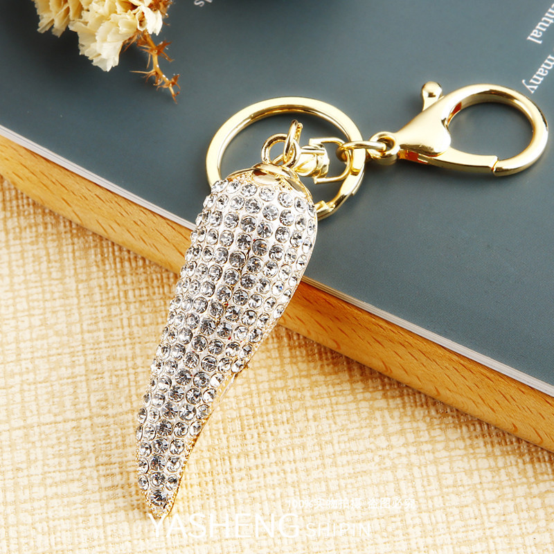 Studded Red Chilly Bag and Purse Charm