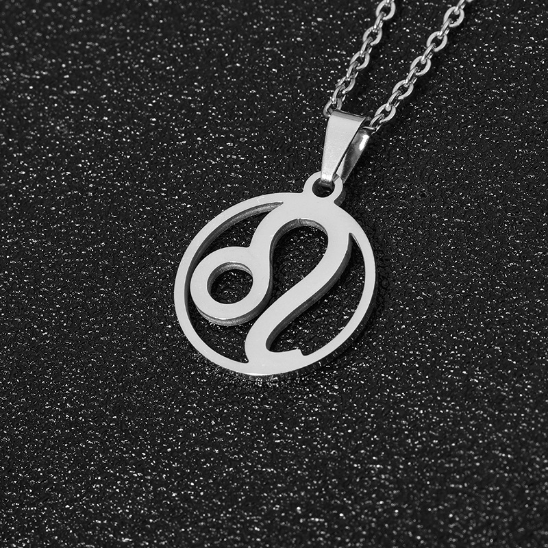 Zodiac sign necklace | White Gold