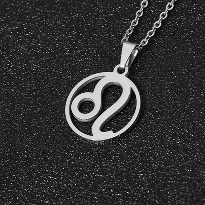 Zodiac sign necklace | White Gold
