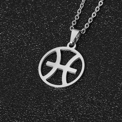 Zodiac sign necklace | White Gold