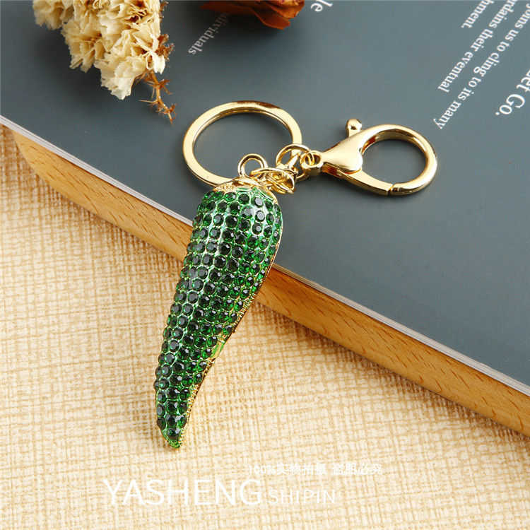 Studded Red Chilly Bag and Purse Charm