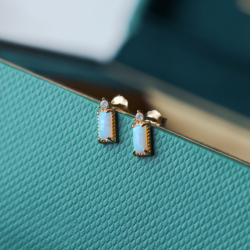 Riflessi di Luna – Golden earrings in 925 silver