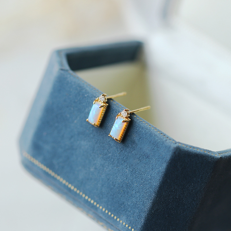 Riflessi di Luna – Golden earrings in 925 silver