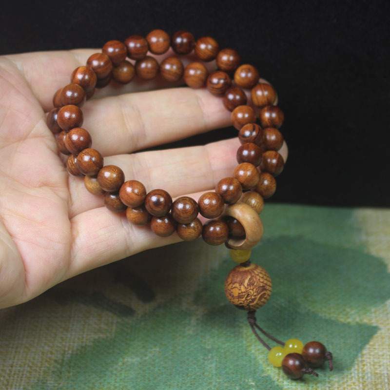 Acorn Double Wrap Wood Stretch Bracelet