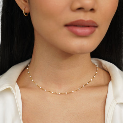 Pure White Pearl Necklace