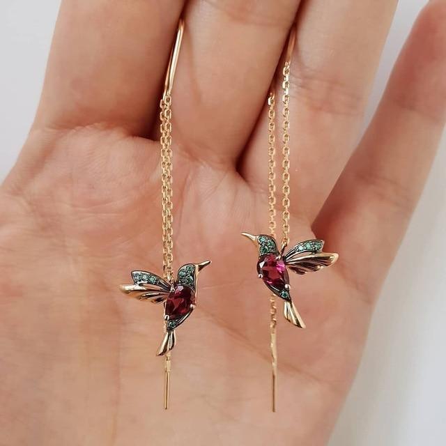 Hummingbird Zirconia Earrings