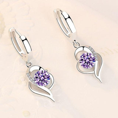 Floral Silver Studs with Zirconia