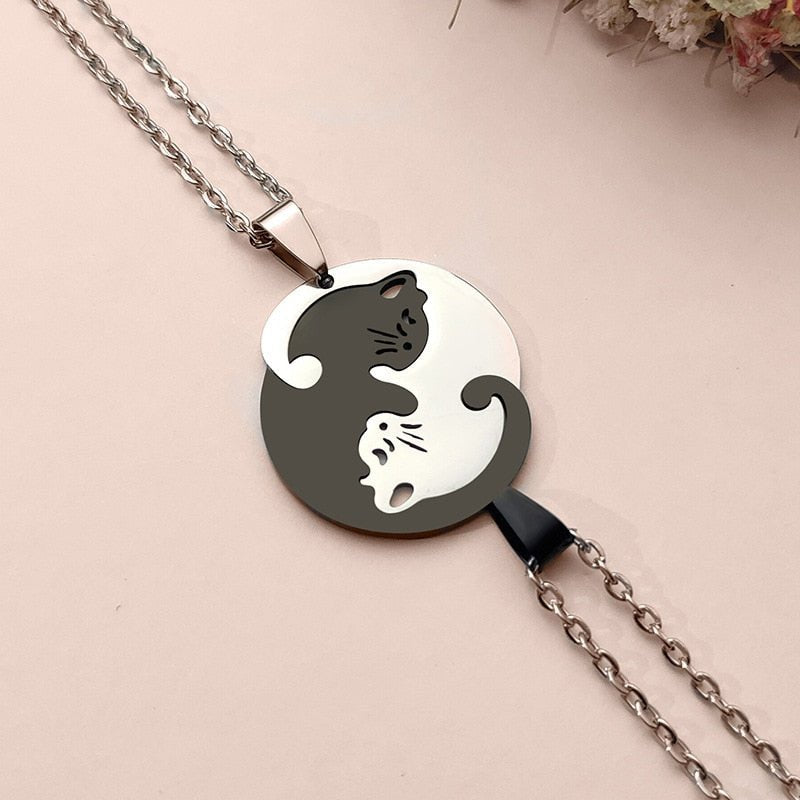 Ying Yang Sat Stainless Steel Necklace